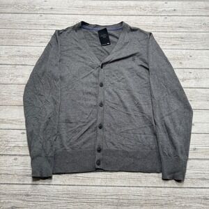 G-Star Sweater Men's 2XL Gray Raw Correctline Button Down V-Neck Knit Cardigan